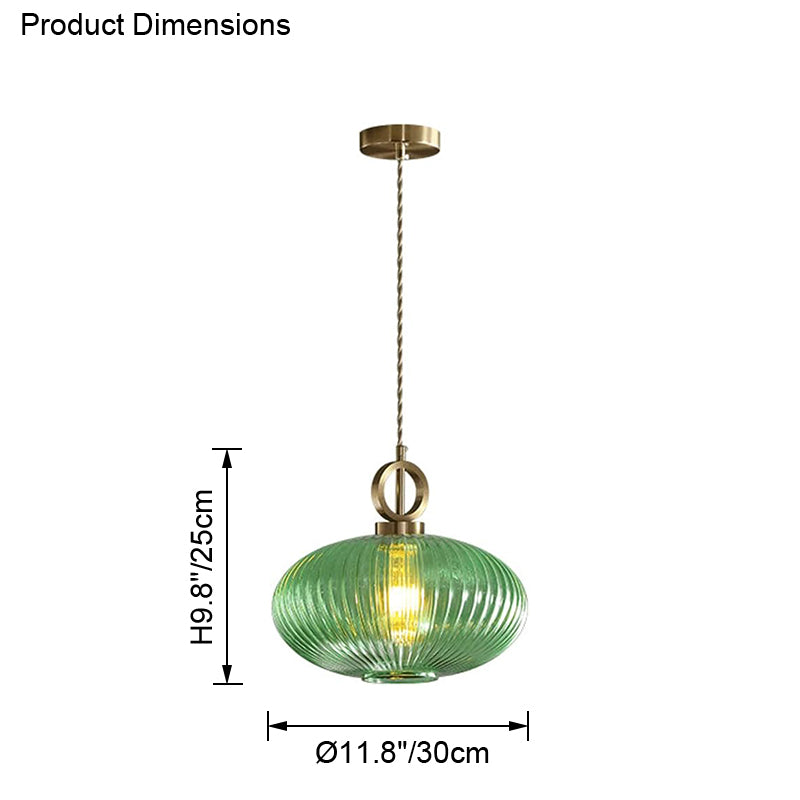 WOMO Reeded Glass Pendant Light-WM2264