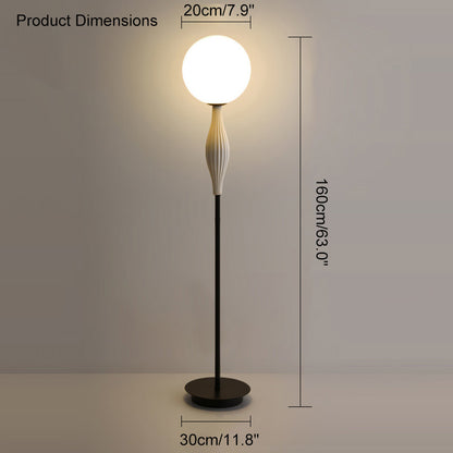 WOMO Glass Globe Floor Lamp-WM7024