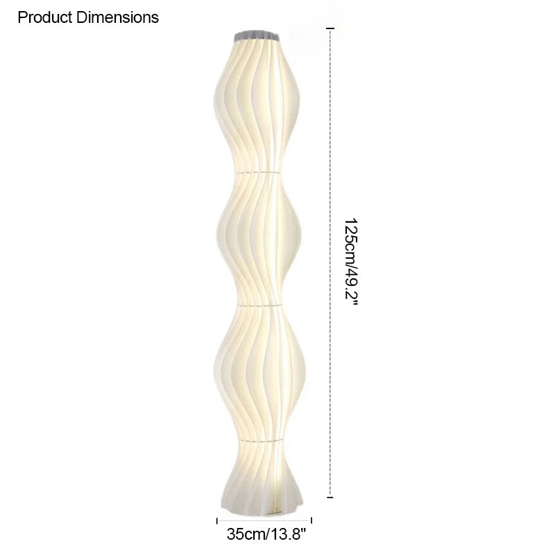 WOMO Wavy Column Floor Lamp with Hue Dimmer-WM7074