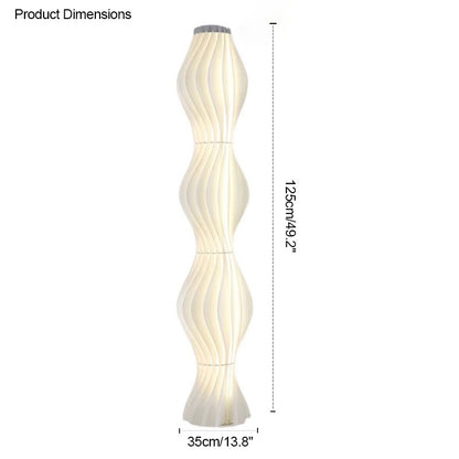 WOMO Wavy Column Floor Lamp with Hue Dimmer-WM7074