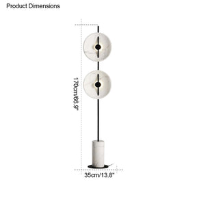 WOMO 2-bulb Marble Floor Lamp-WM7032