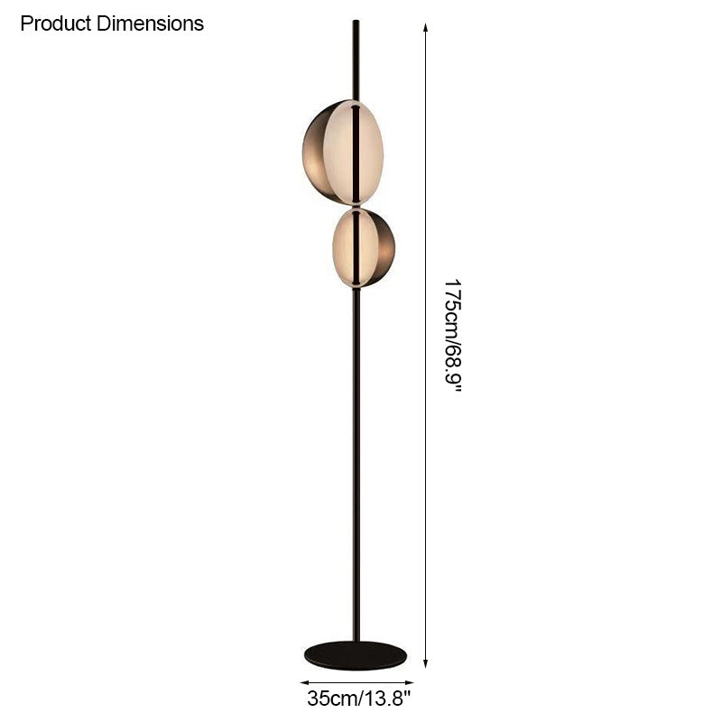 WOMO 2-bulb Semi-Globe Floor Lamp-WM7026