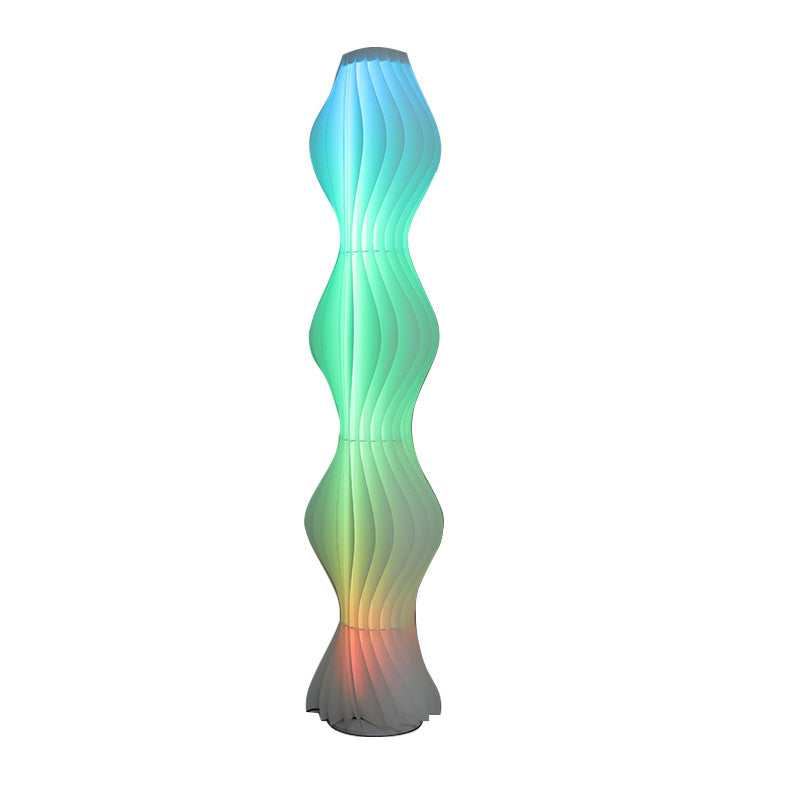 WOMO Wavy Column Floor Lamp with Hue Dimmer-WM7074