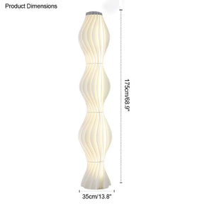 WOMO Wavy Column Floor Lamp with Hue Dimmer-WM7074