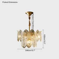 WOMO Tiered Textured Glass Chandelier-WM2208