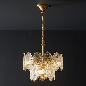 WOMO Tiered Textured Glass Chandelier-WM2208