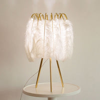 WOMO Stylish Tripod Feather Table Lamp-WM8036