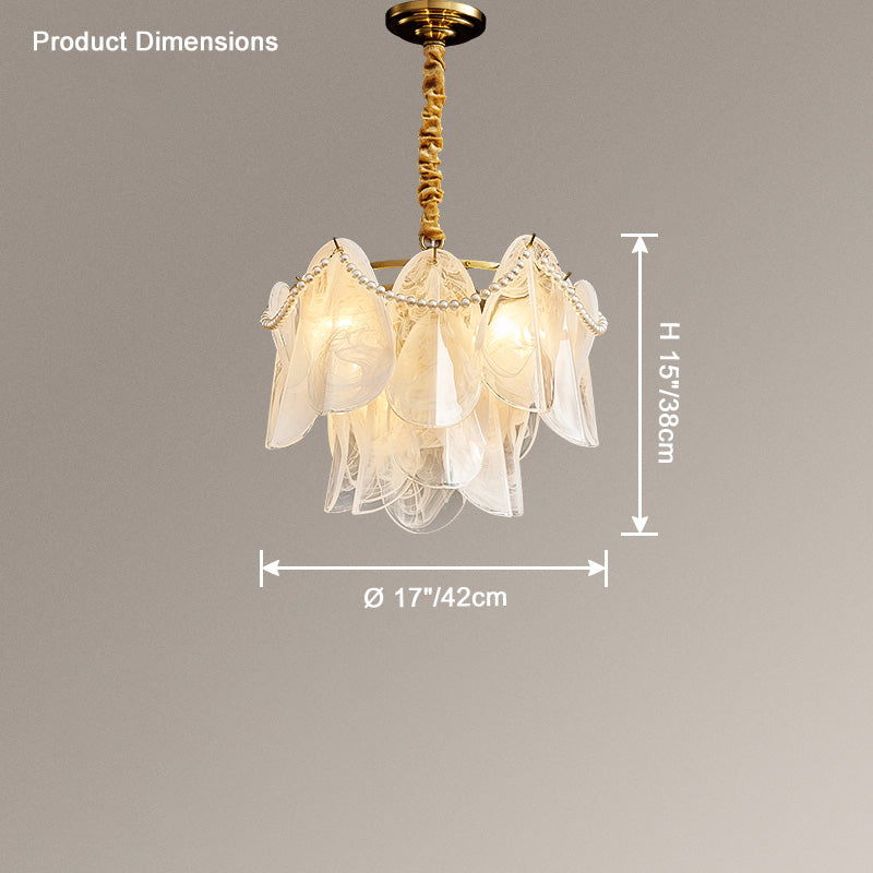 WOMO Tiered Glass Chandelier-WM2376