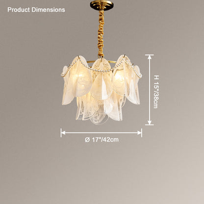 WOMO Tiered Glass Chandelier-WM2376