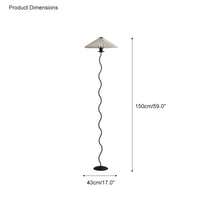 WOMO Pleated Squiggle Floor Lamp-WM7011