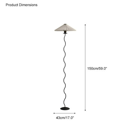 WOMO Pleated Squiggle Floor Lamp-WM7011