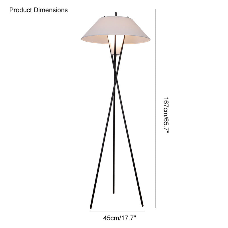 WOMO Japandi Cone Tripod Floor Lamp-WM7019