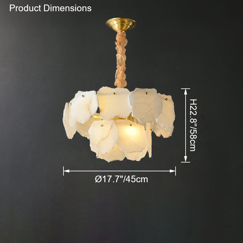 WOMO Tiered Alabaster Chandelier-WM2393