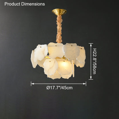 WOMO Tiered Alabaster Chandelier-WM2393