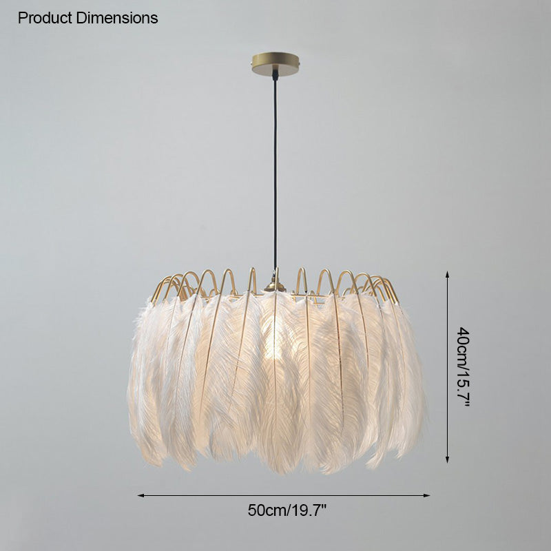 WOMO Feather Round Chandelier-WM2215