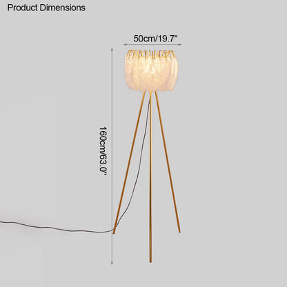 WOMO Tripod Feather Floor Lamp-WM7051