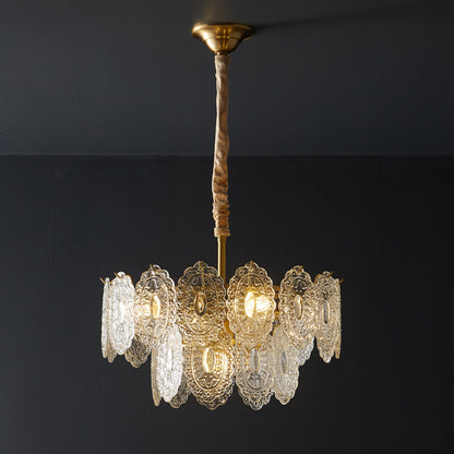 WOMO Tiered Textured Glass Chandelier-WM2208