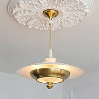 WOMO Frosted Glass Saucer Pendant Light-WM3243