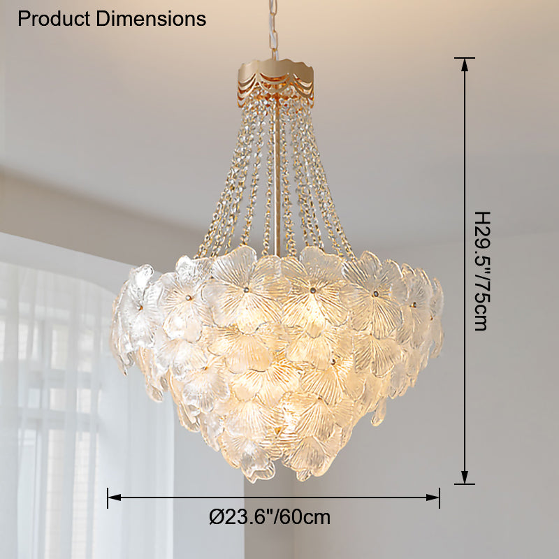 WOMO French Flower Glass Chandelier-WM2377