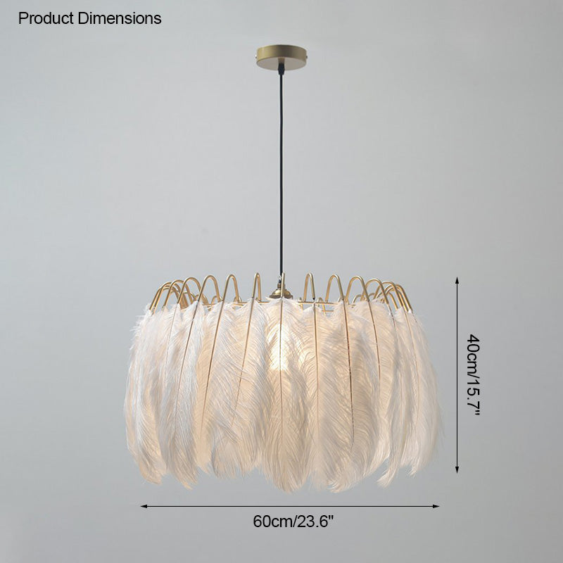 WOMO Feather Round Chandelier-WM2215