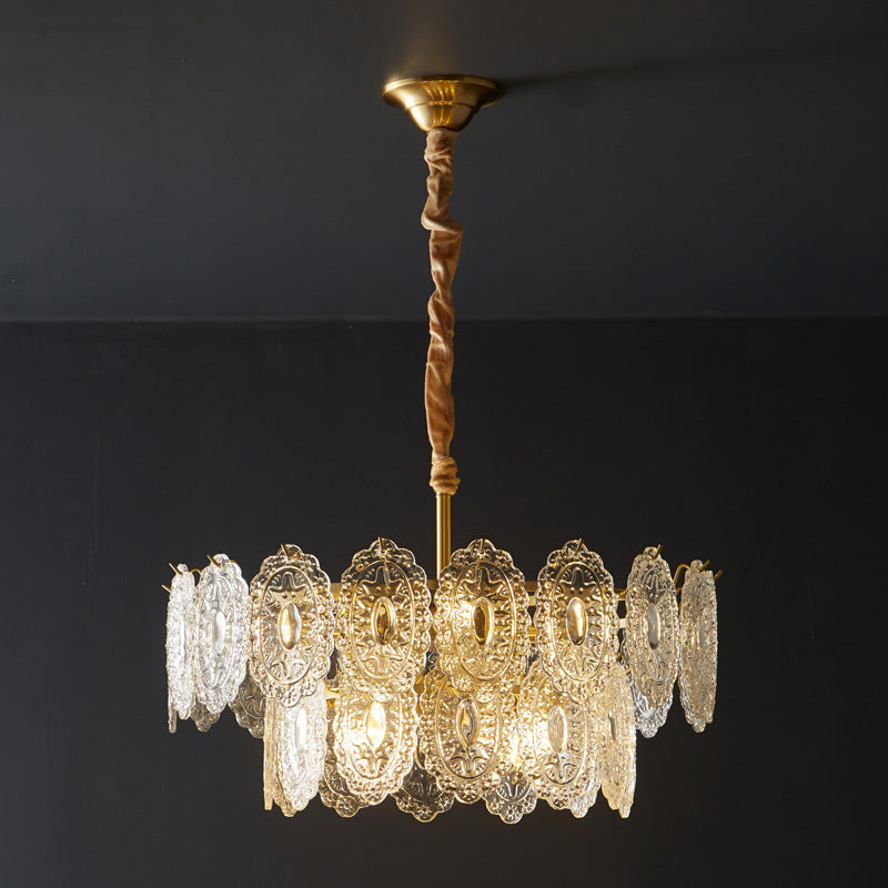 WOMO Tiered Textured Glass Chandelier-WM2208