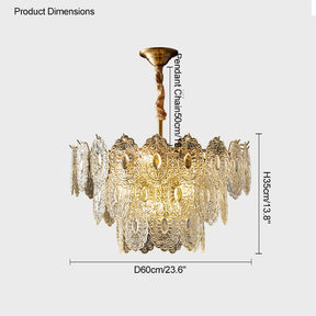 WOMO Tiered Textured Glass Chandelier-WM2208