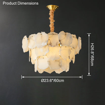 WOMO Tiered Alabaster Chandelier-WM2393