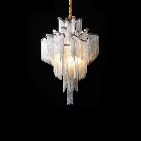 WOMO Fringe Tiered Chandelier-WM2079