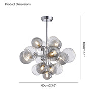 WOMO Smoked Glass Bubble Chandelier-WM2198