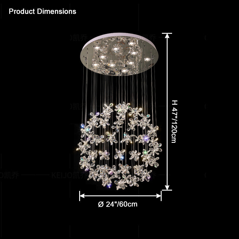 WOMO Dandelion Globe Crystal Chandelier-WM2352