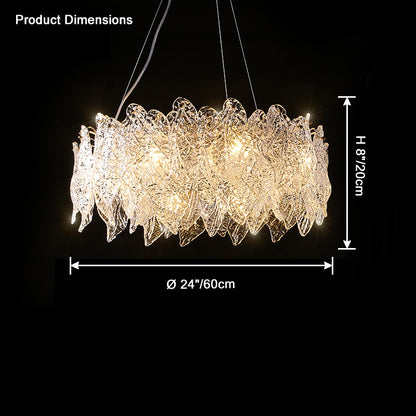 WOMO Leaf Glass Chandelier-WM2374