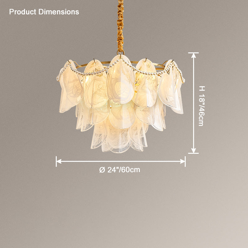 WOMO Tiered Glass Chandelier-WM2376