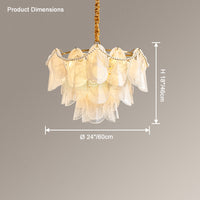 WOMO Tiered Glass Chandelier-WM2376