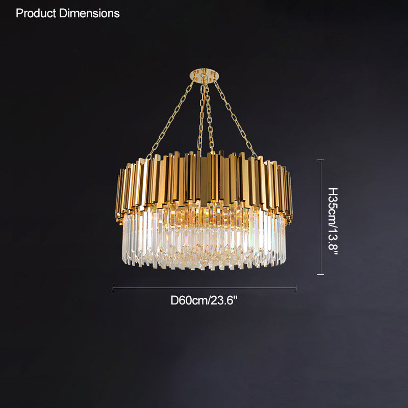 WOMO  Prism Crystal Tiered Chandelier-WM2185