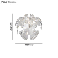 WOMO Mirrored Lucite Chandelier-WM2197