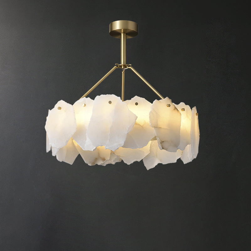 WOMO Alabaster Round Chandelier-WM2392a