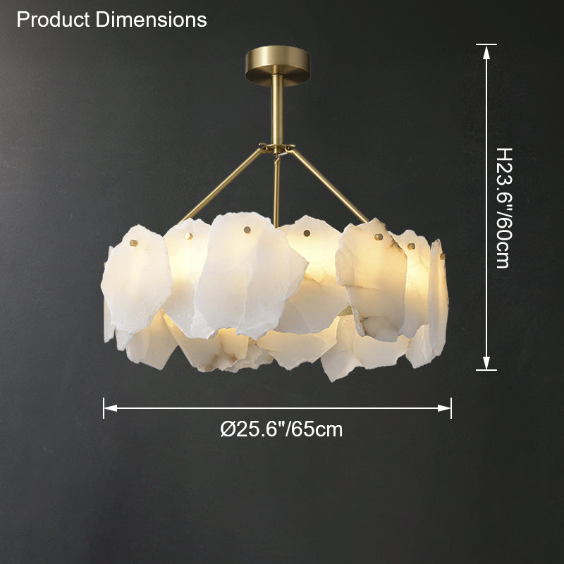 WOMO Alabaster Round Chandelier-WM2392a