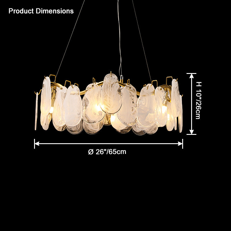 WOMO Cloud Glass Round Chandelier-WM2353