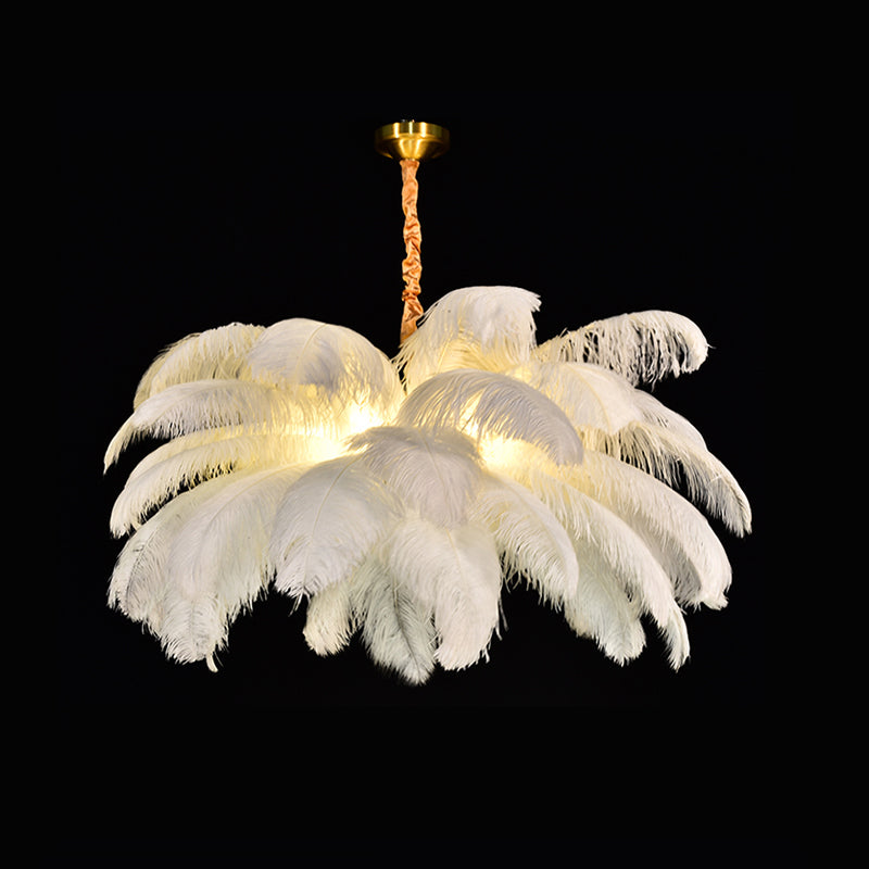 WOMO Palm Feather Chandelier-WM2216