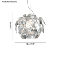 WOMO Mirrored Lucite Chandelier-WM2197