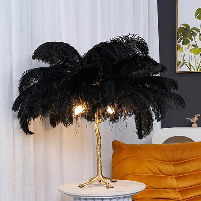 WOMO Feather Palm Tree Table Lamp-WM8016