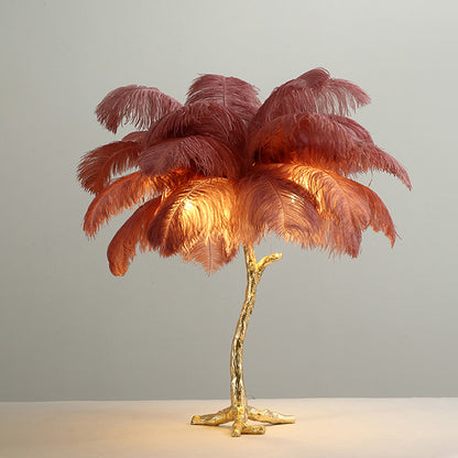 WOMO Feather Palm Tree Table Lamp-WM8016