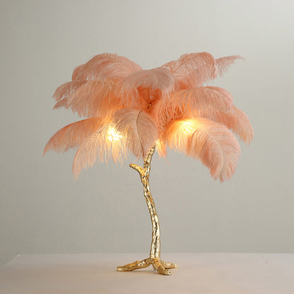 WOMO Feather Palm Tree Table Lamp-WM8016