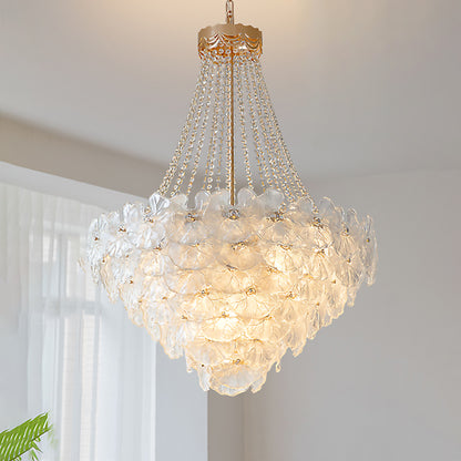 WOMO French Flower Glass Chandelier-WM2377