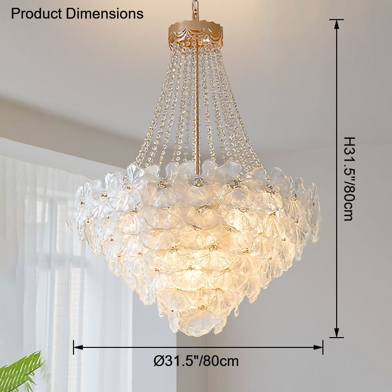 WOMO French Flower Glass Chandelier-WM2377