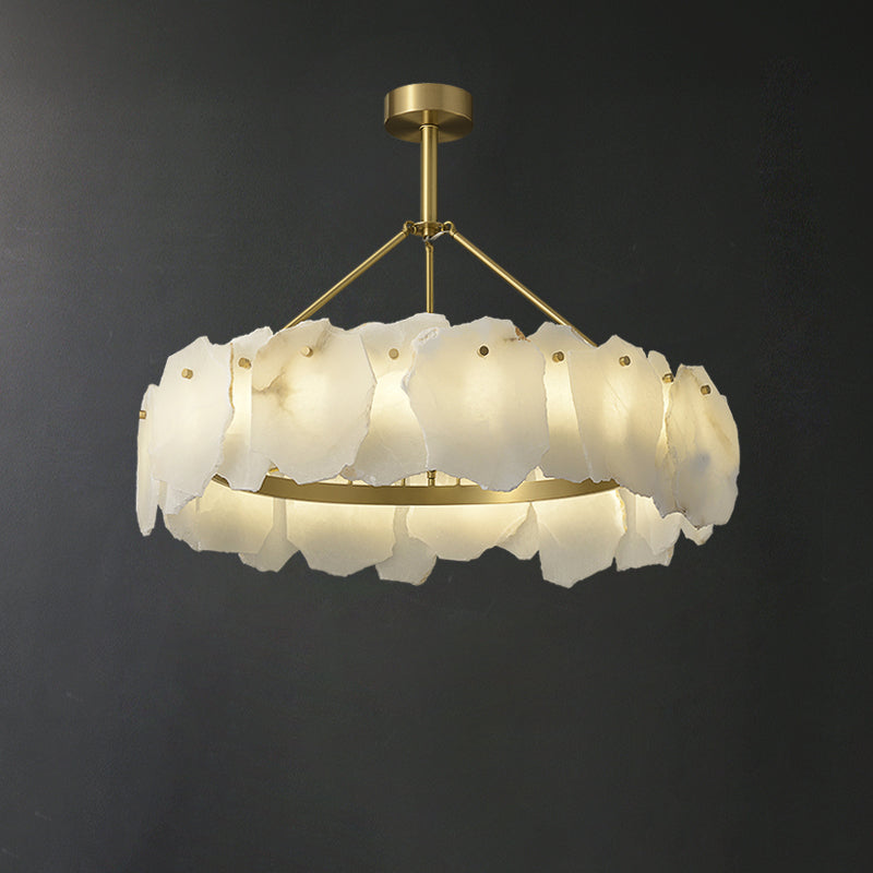 WOMO Alabaster Round Chandelier-WM2392a