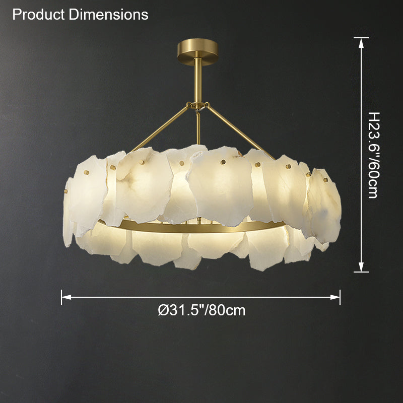 WOMO Alabaster Round Chandelier-WM2392a