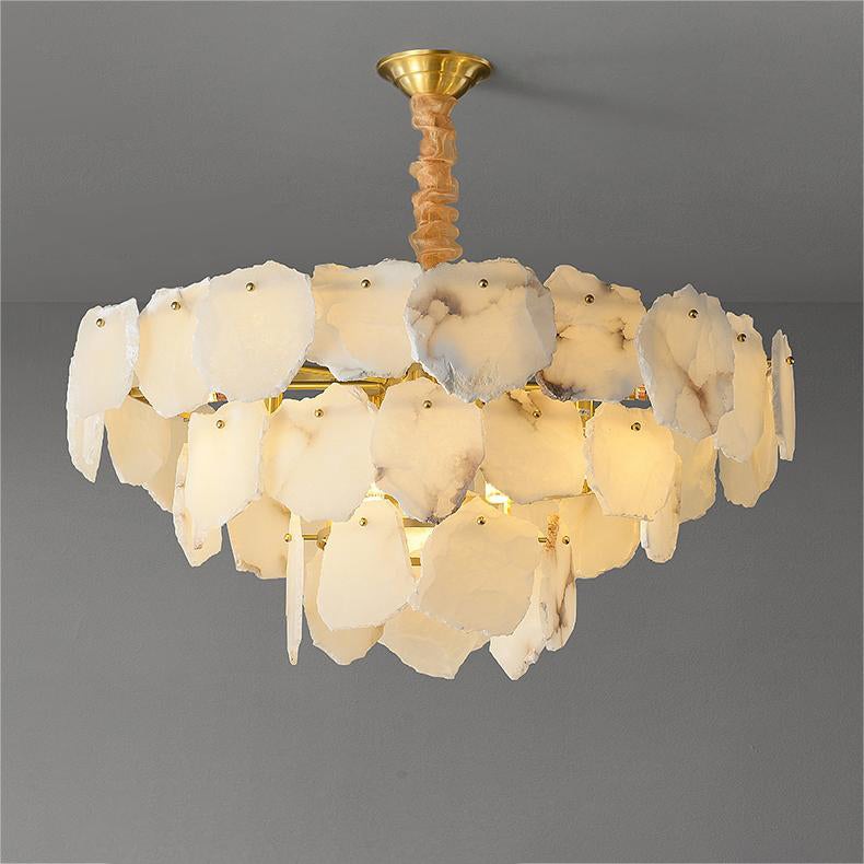 WOMO Tiered Alabaster Chandelier-WM2393