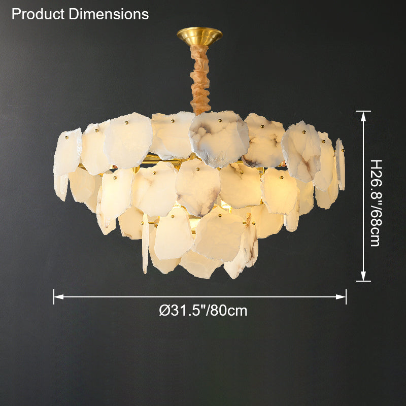 WOMO Tiered Alabaster Chandelier-WM2393