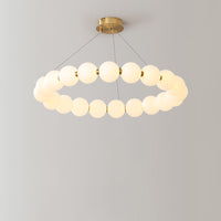 WOMO Pearl Necklace Round Chandelier-WM2344
